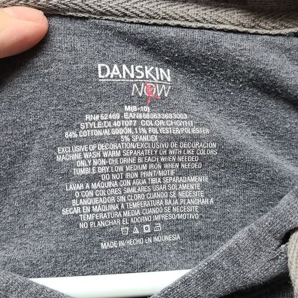 Danskin Now womens light weight gray hoodie medium - Picture 5 of 7